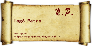 Magó Petra névjegykártya