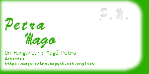 petra mago business card